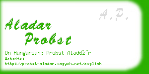 aladar probst business card